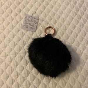 Free People Faux Fur Pompom Keychain